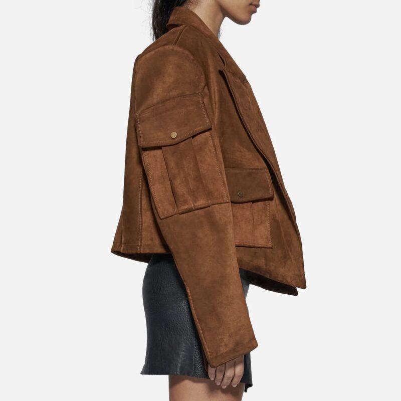 BLAZER IN SUEDE - TOBACCO - Image 3