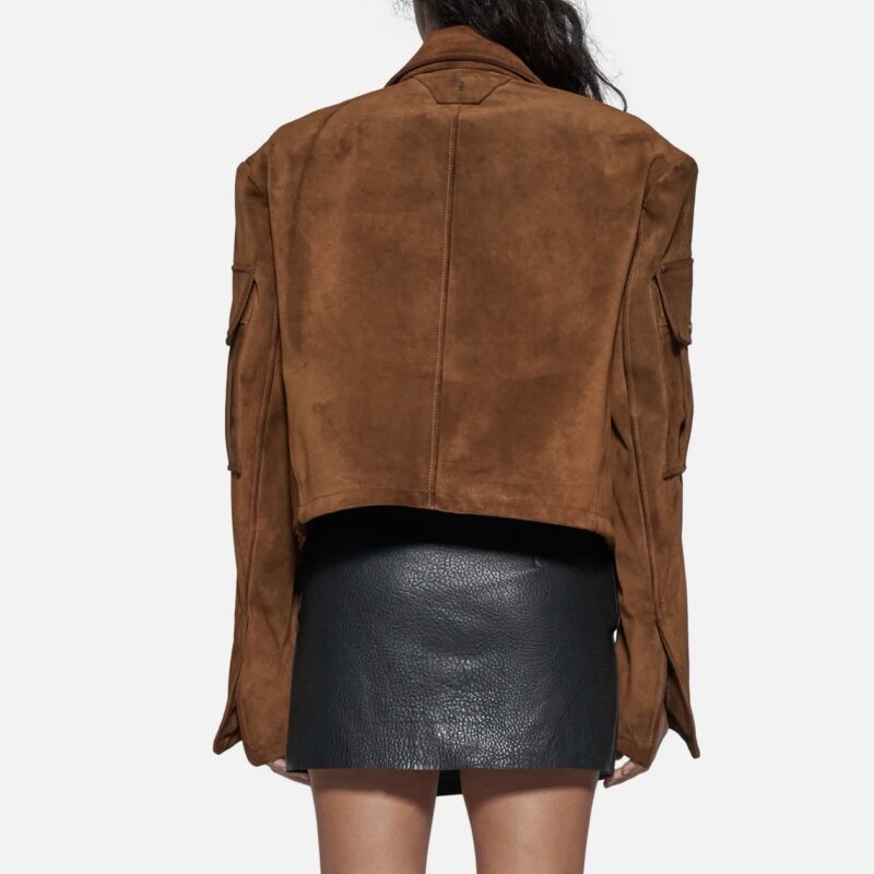 BLAZER IN SUEDE - TOBACCO - Image 4