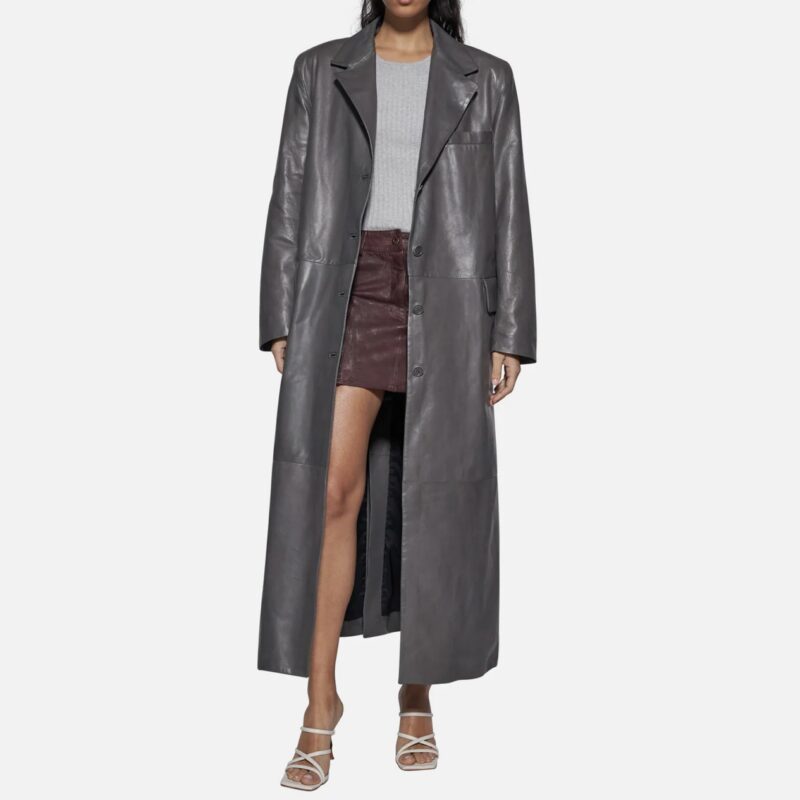 COAT IN SKIN - SMOKE - Image 2