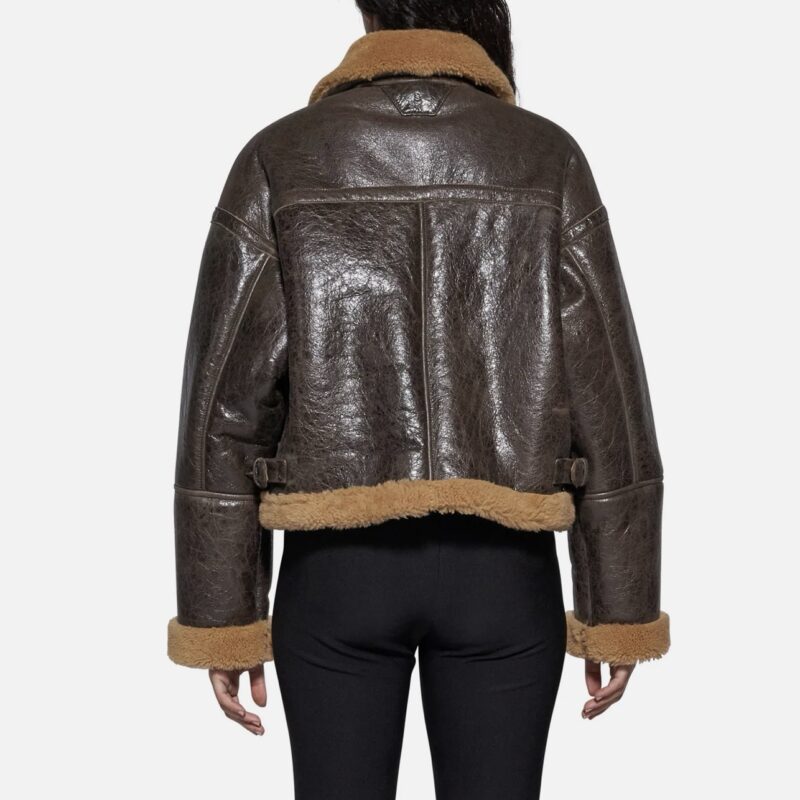 JACKET IN SHEARLING - BROWN - Image 3