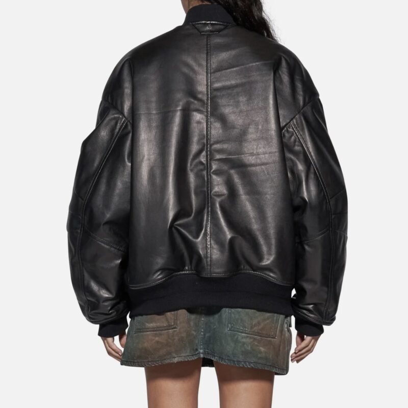 BOMBER IN SKIN - BLACK - Image 3