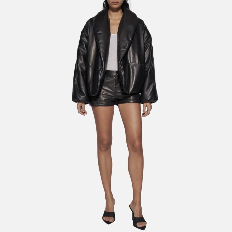 LEATHER JACKET - BLACK - Image 2