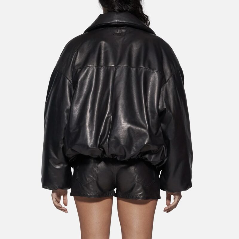 LEATHER JACKET - BLACK - Image 3