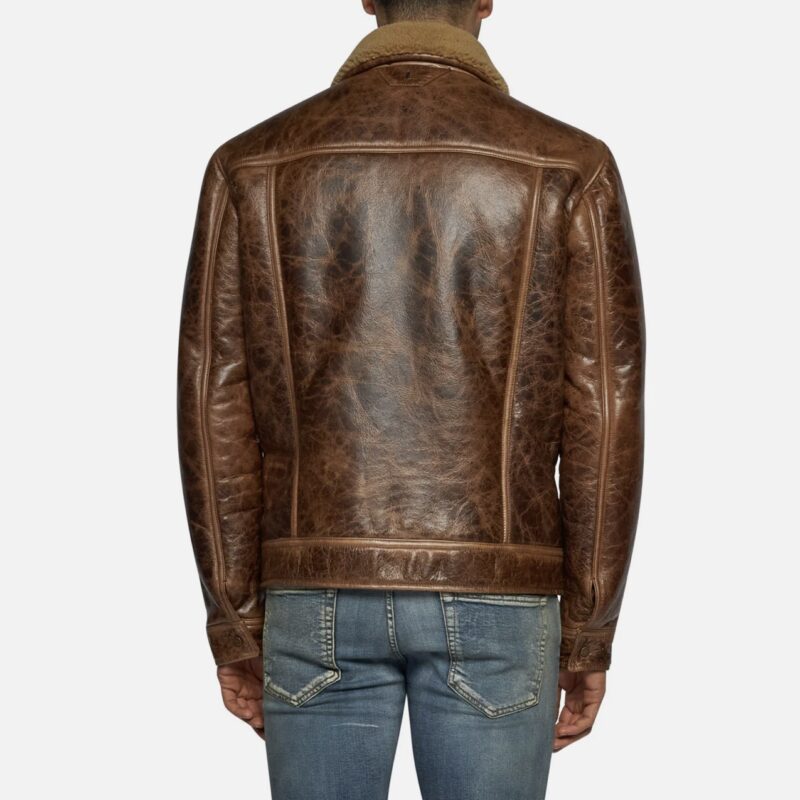 JACKET IN SHEARLING - COGNAC - Image 3