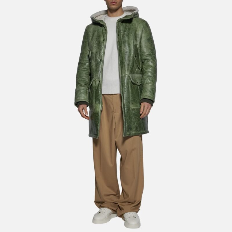 SHEARLING IN JACKET - GREEN - Image 2