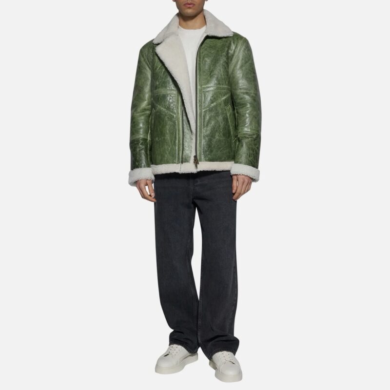 JACKET IN SHEARLING - GREEN - Image 2
