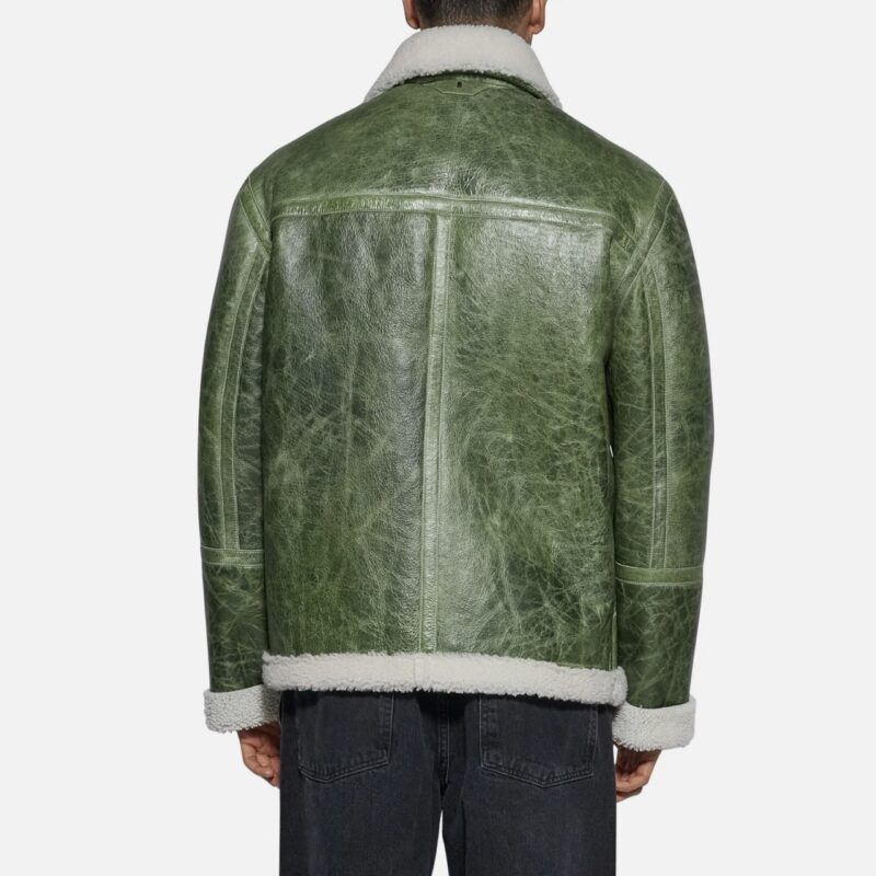 JACKET IN SHEARLING - GREEN - Image 3