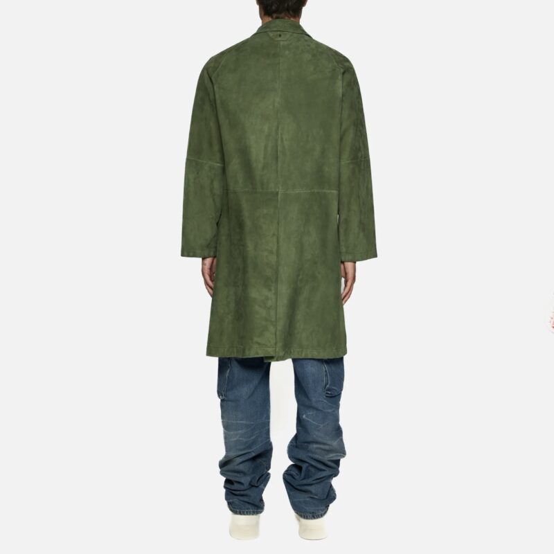 COAT IN SUEDE - GREEN - Image 3
