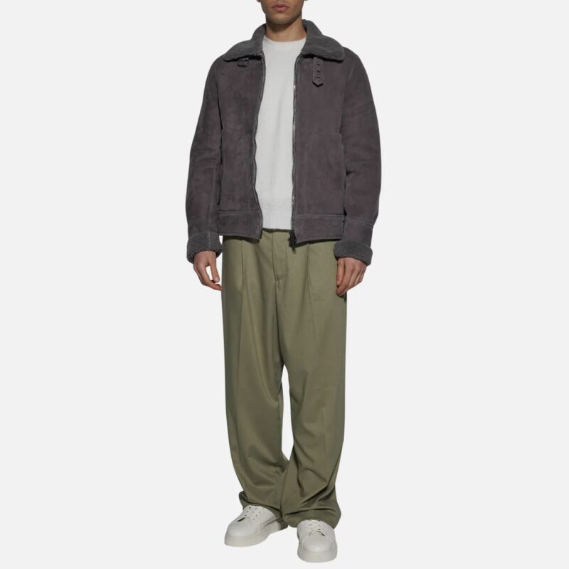 JACKET IN SHEARLING - ASFALTO - Image 2