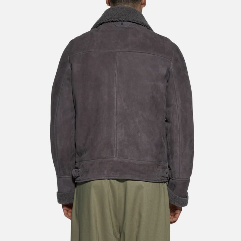 JACKET IN SHEARLING - ASFALTO - Image 3