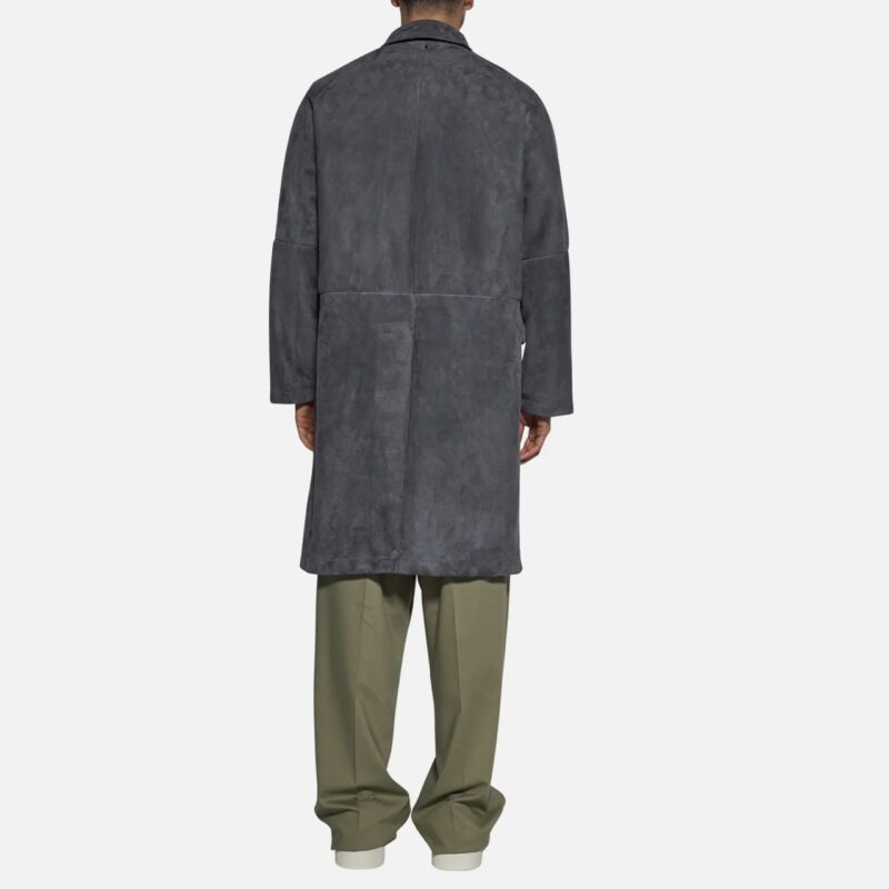 COAT IN SUEDE - SMOKE - Image 3