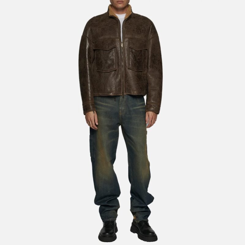 JACKET IN SHEARLING - BROWN - Image 2
