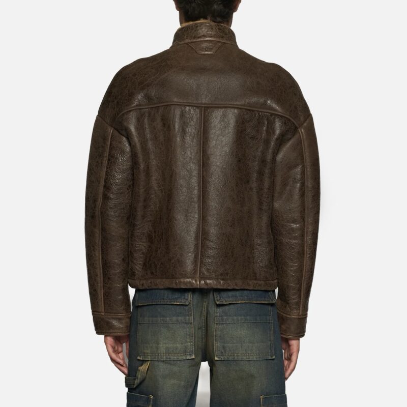 JACKET IN SHEARLING - BROWN - Image 3