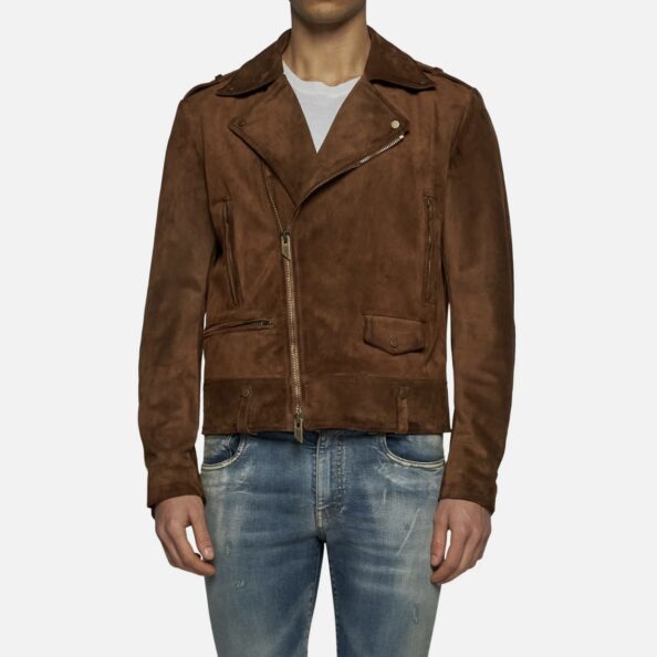 BIKER IN SUEDE - BROWN