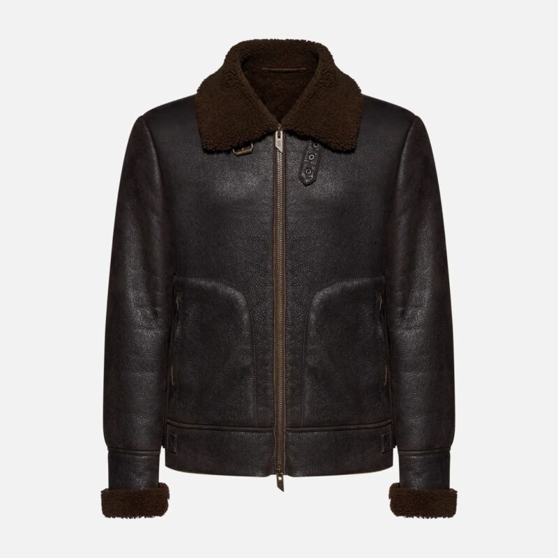 JACKET IN SHEARLING - BROWN - Image 4