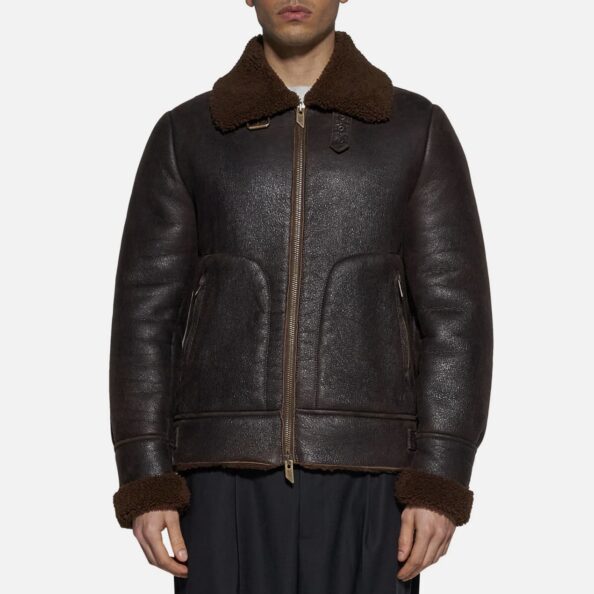 JACKET IN SHEARLING - BROWN