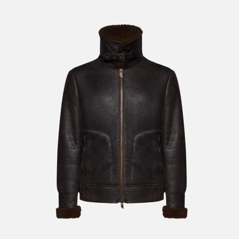 JACKET IN SHEARLING - BROWN - Image 3