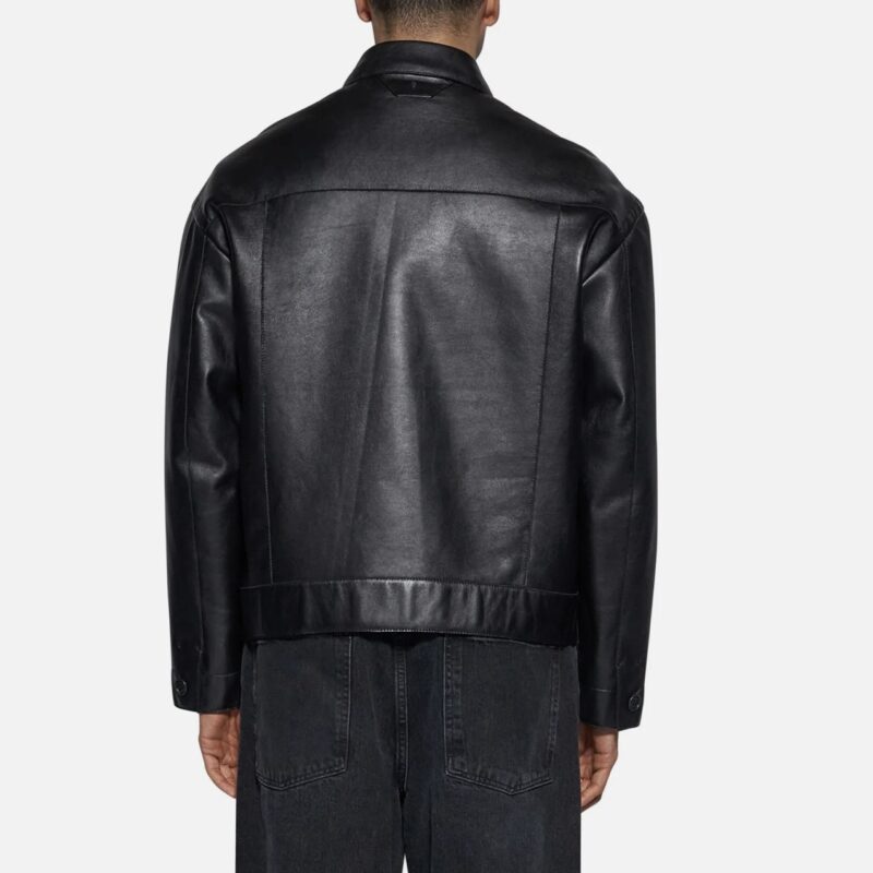 LEATHER JACKET - BLACK - Image 2