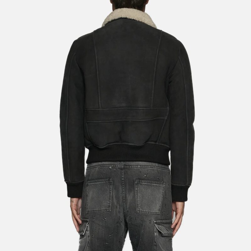 JACKET IN SHEARLING - BLACK - Image 3