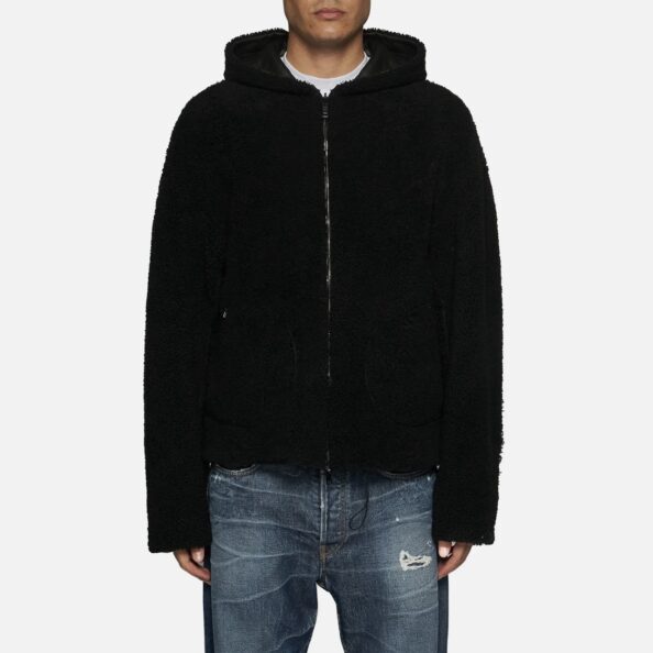 JACKET IN SHEARLING - BLACK