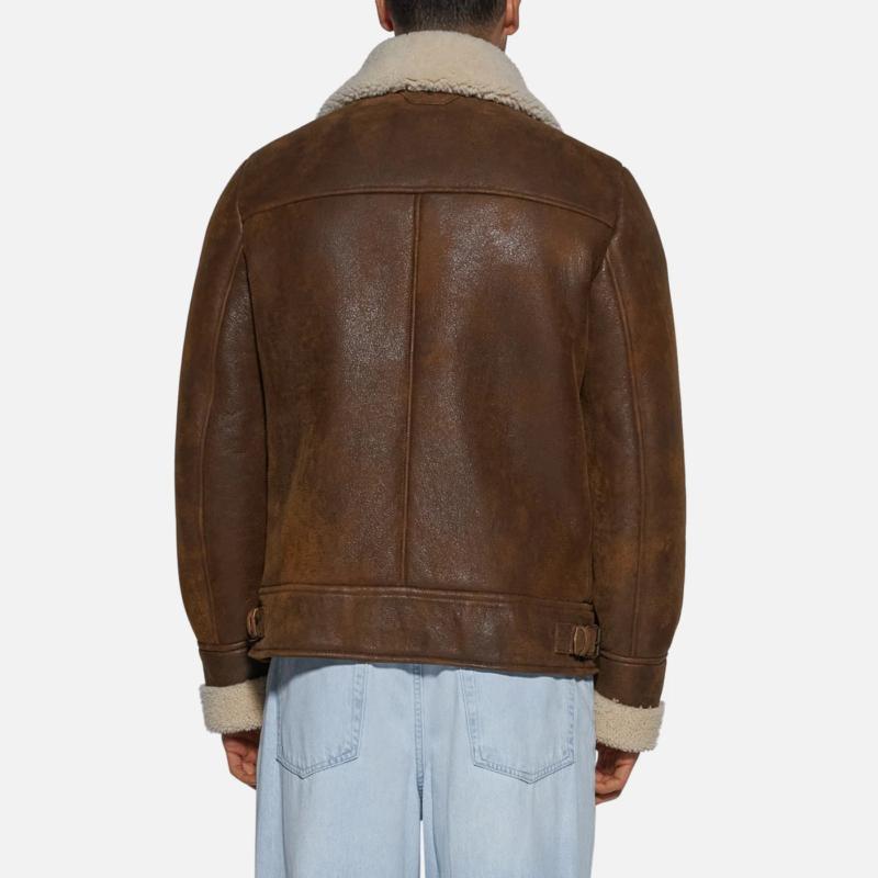 JACKET IN SHEARLING - CAMEL - Image 4