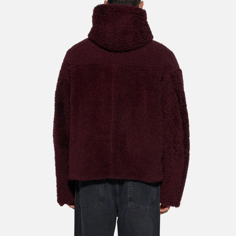 JACKET IN SHEARLING - BORDEAUX - Image 2