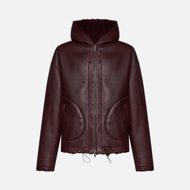 JACKET IN SHEARLING - BORDEAUX - Image 5