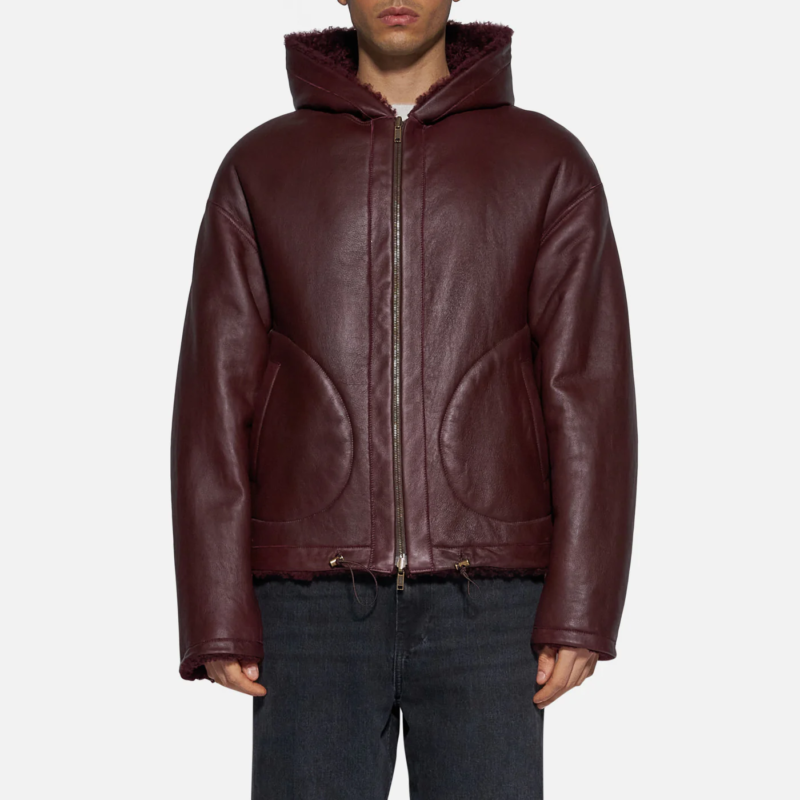 JACKET IN SHEARLING - BORDEAUX - Image 4