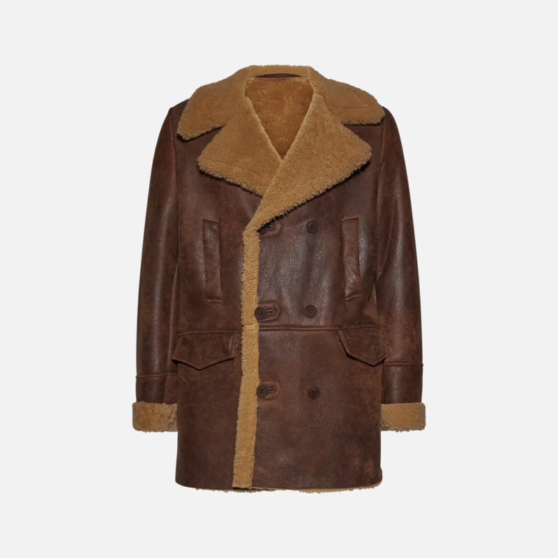 JACKET IN SHEARLING - RUST - Image 4