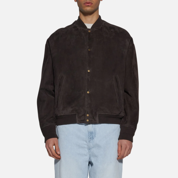 JACKET IN SUEDE - BROWN