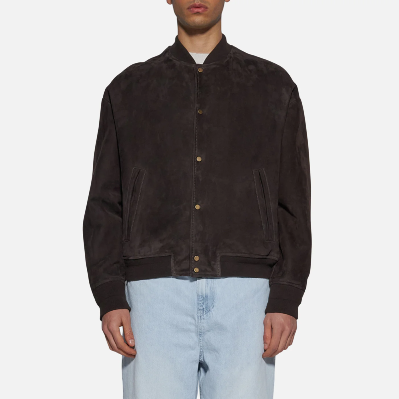 JACKET IN SUEDE - BROWN