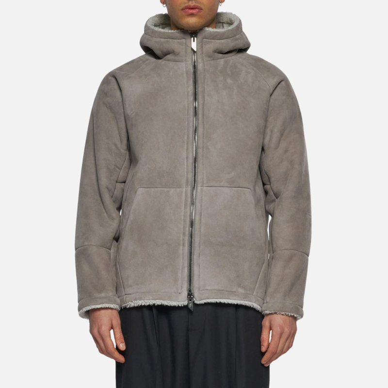 SWEATSHIRT IN SHEARLING - GREY