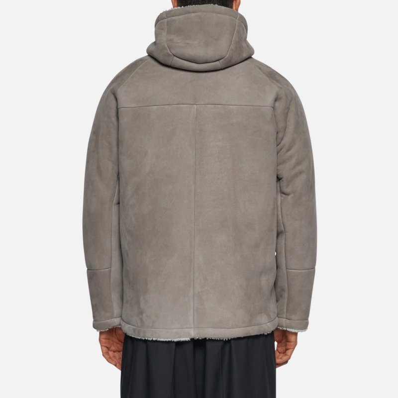 SWEATSHIRT IN SHEARLING - GREY - Image 3