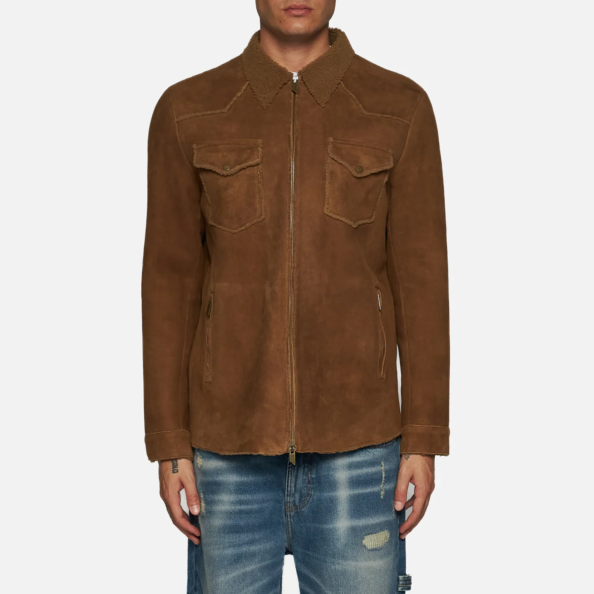 SUEDE JACKET - TOBACCO