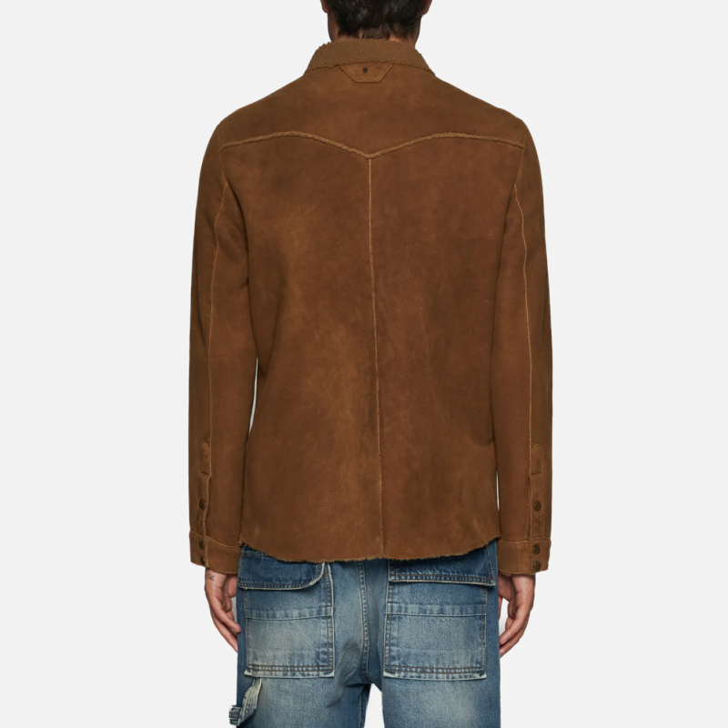 SUEDE JACKET - TOBACCO - Image 3