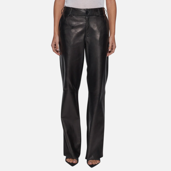 LEATHER TROUSERS - BLACK