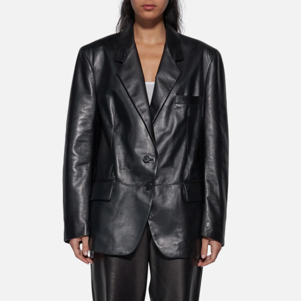 BLAZER IN SKIN - BLACK