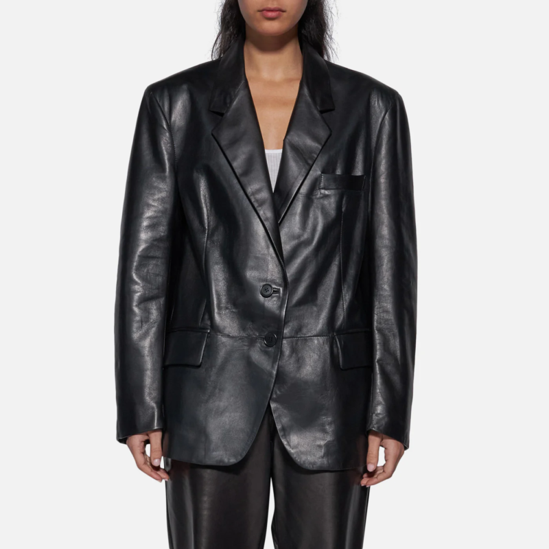 BLAZER IN SKIN - BLACK
