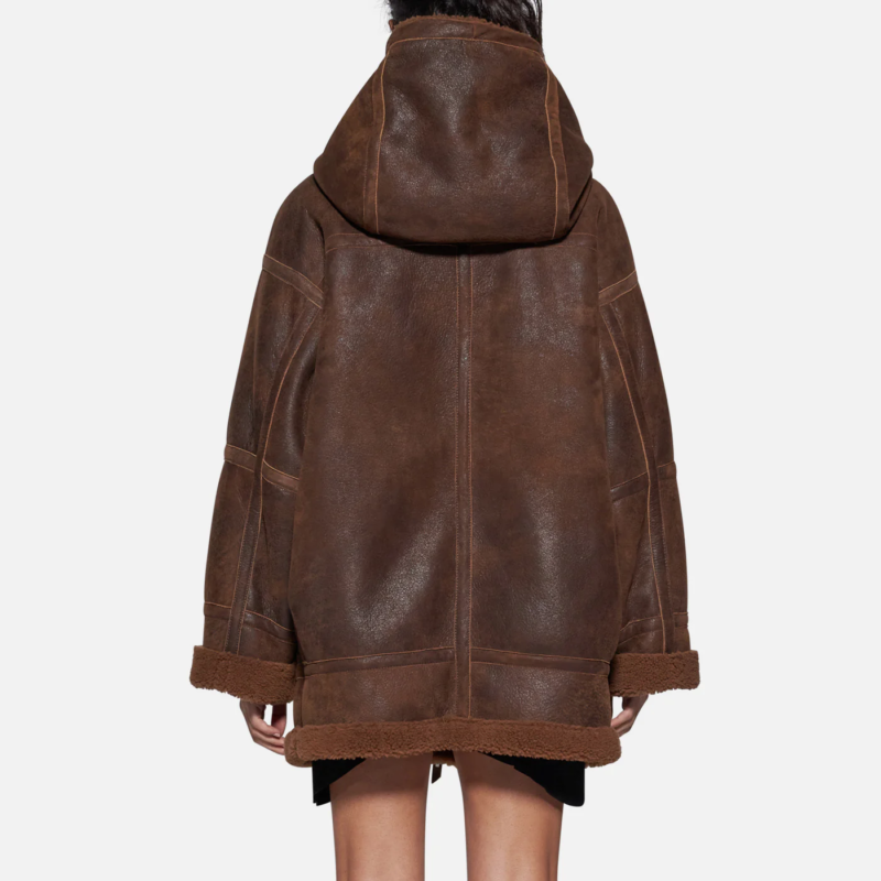 JACKET IN SHEARLING - TOBACCO - Image 4