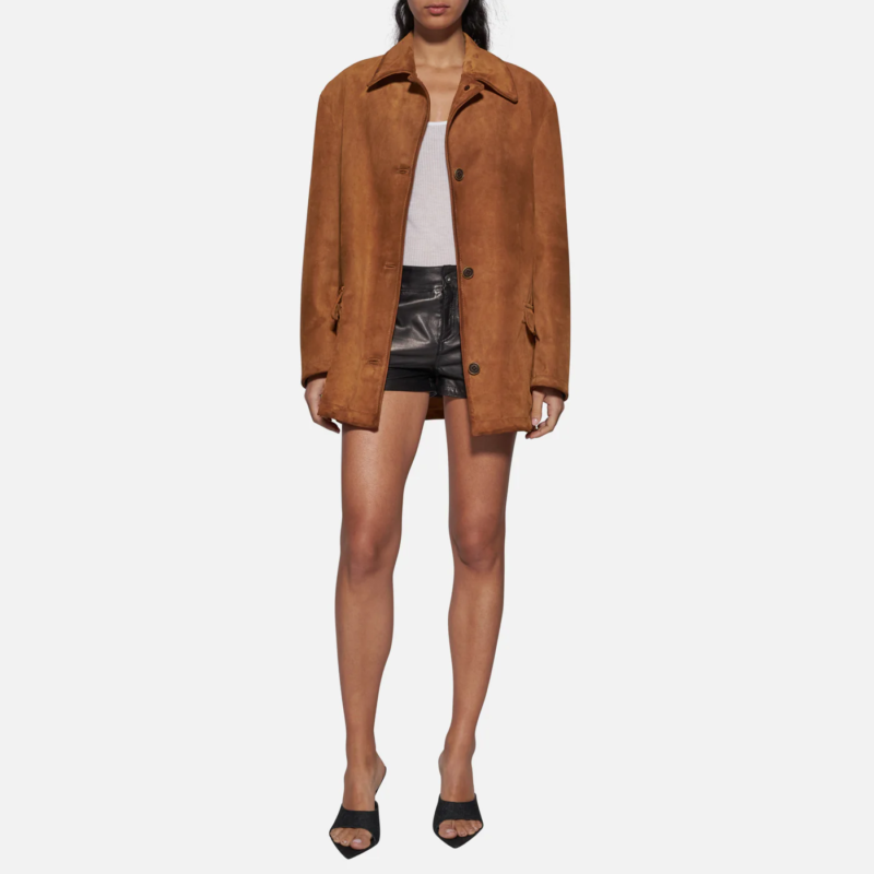 JACKET IN SUEDE - CAMEL - Image 2