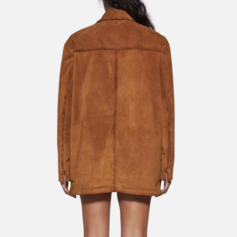JACKET IN SUEDE - CAMEL - Image 3