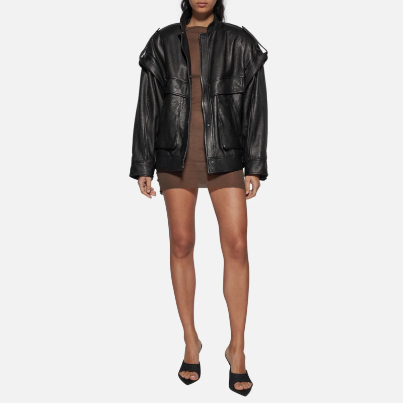 LEATHER JACKET - BLACK - Image 2