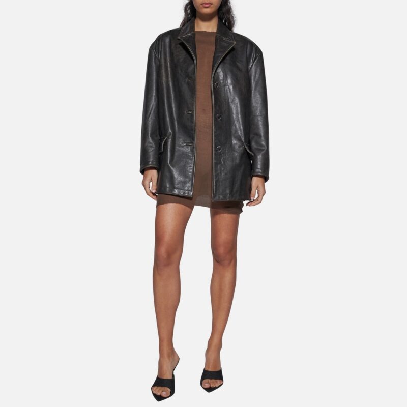 LEATHER JACKET - BLACK - Image 2
