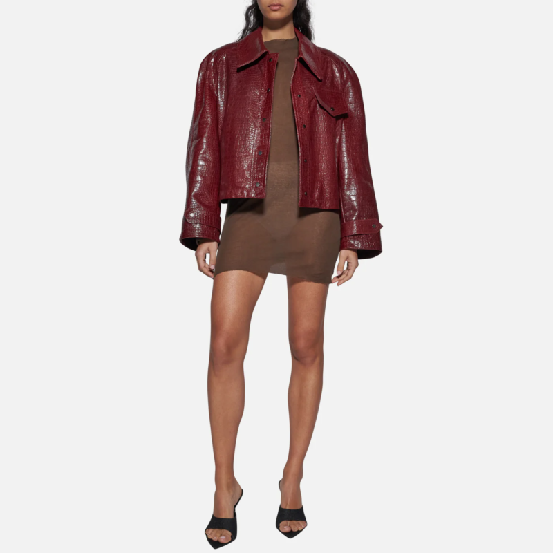 JACKET IN SKIN - BORDEAUX - Image 2