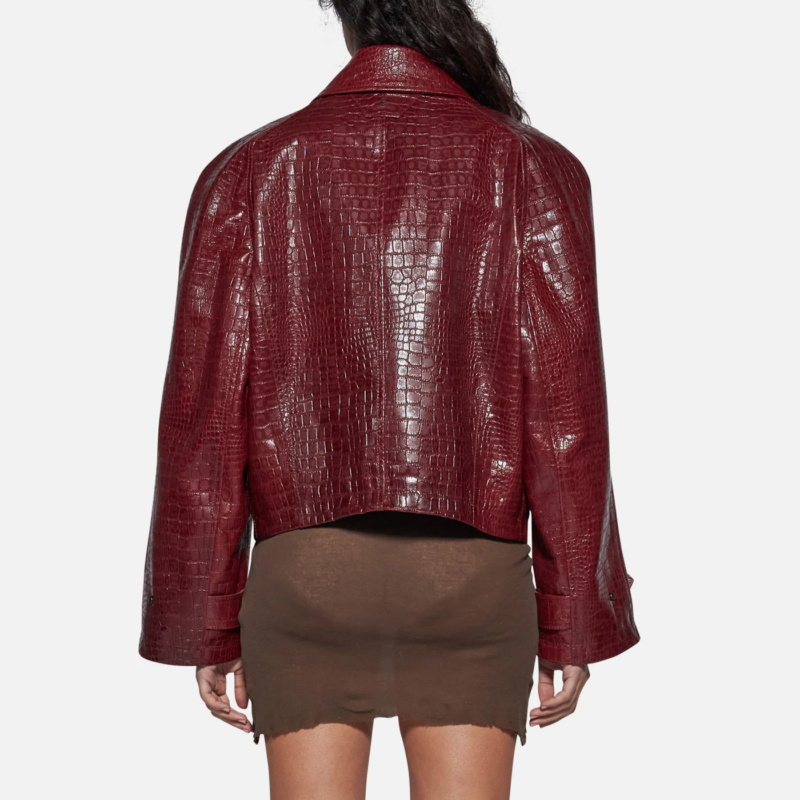 JACKET IN SKIN - BORDEAUX - Image 3