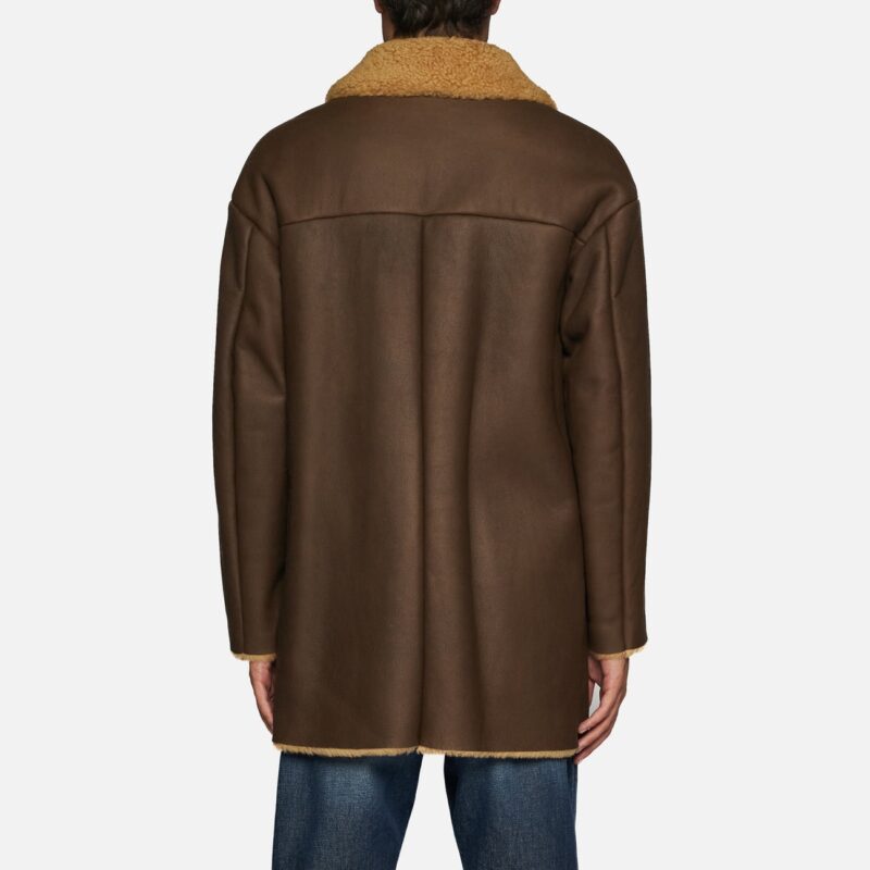 COAT IN SHEARLING - BROWN - Image 3